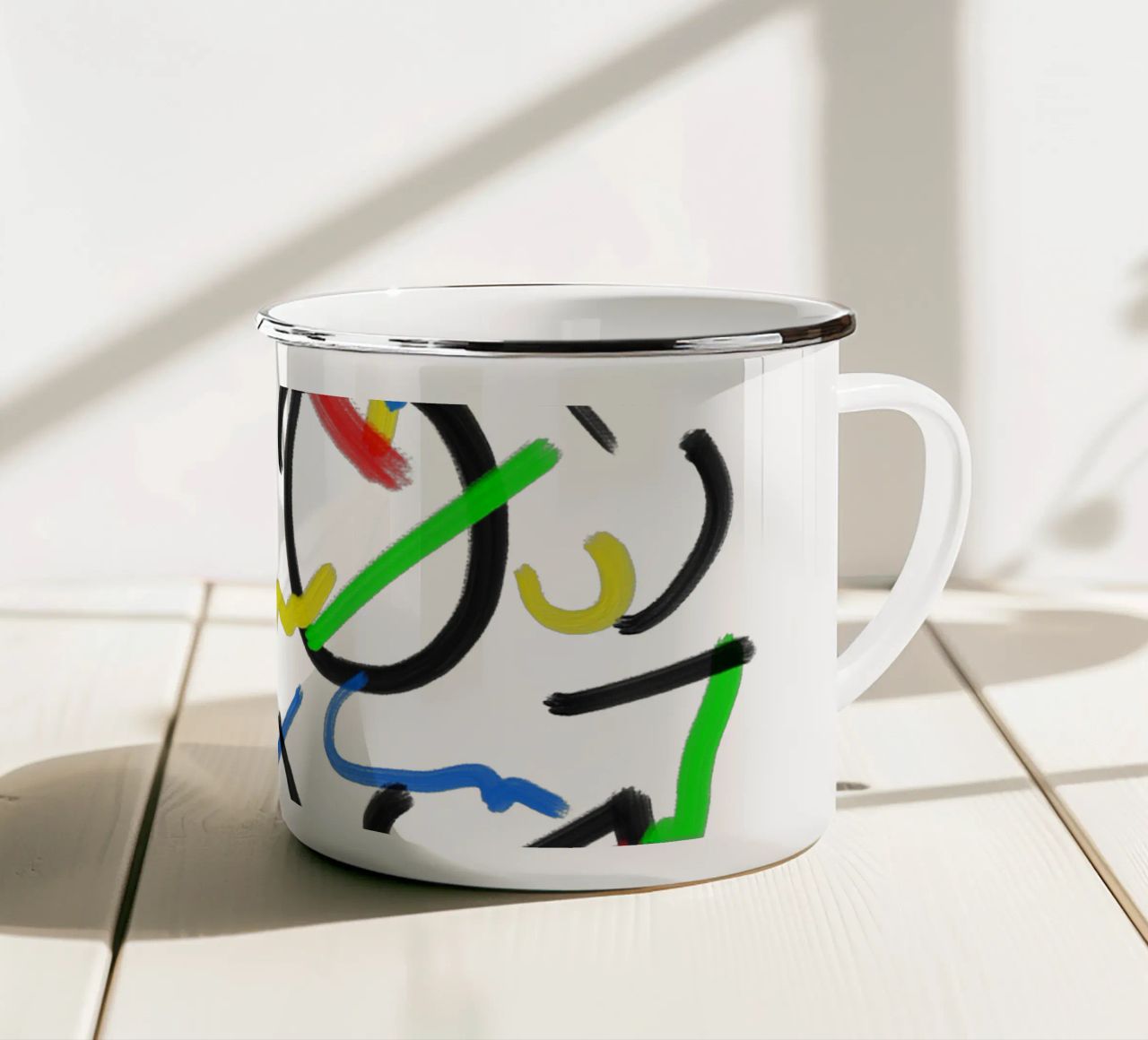 XO Abstract tazza in smalto da Rezh creations