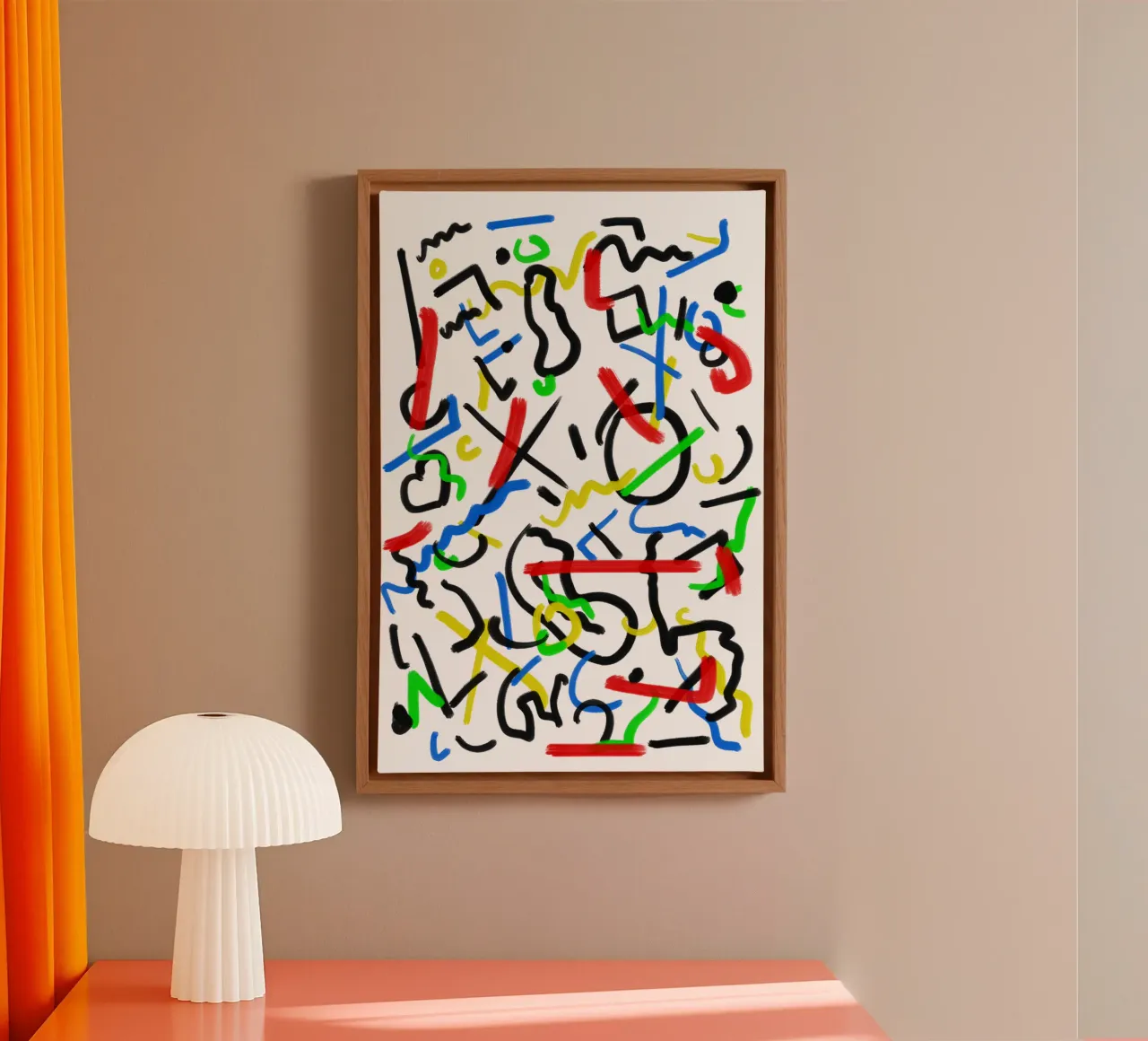 XO Abstract tela con Cornice a cassetta da Rezh creations