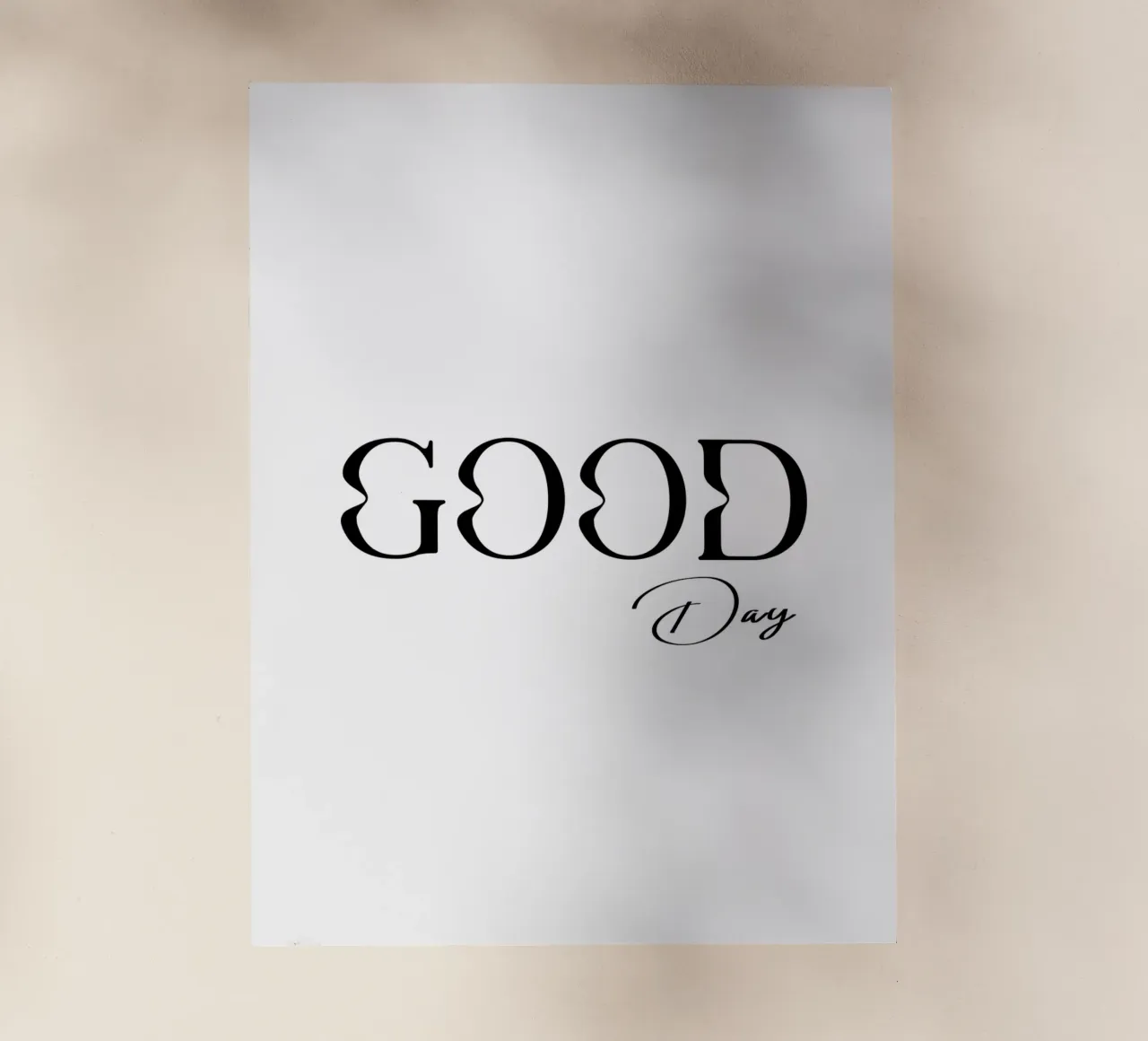 Simple Good Day Typography backlit film by YV TYPOGRAPHY