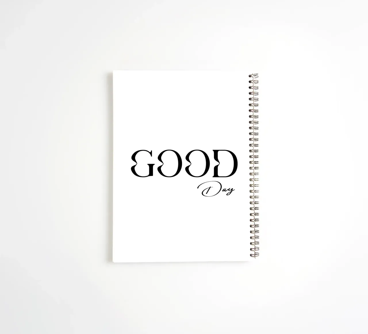 Simple Good Day Typography spiral notebook by YV TYPOGRAPHY