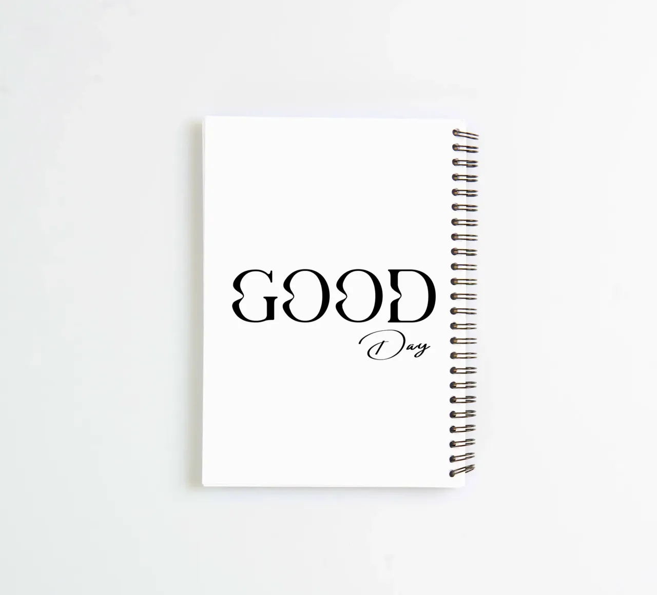 Simple Good Day Typography spiral notebook by YV TYPOGRAPHY