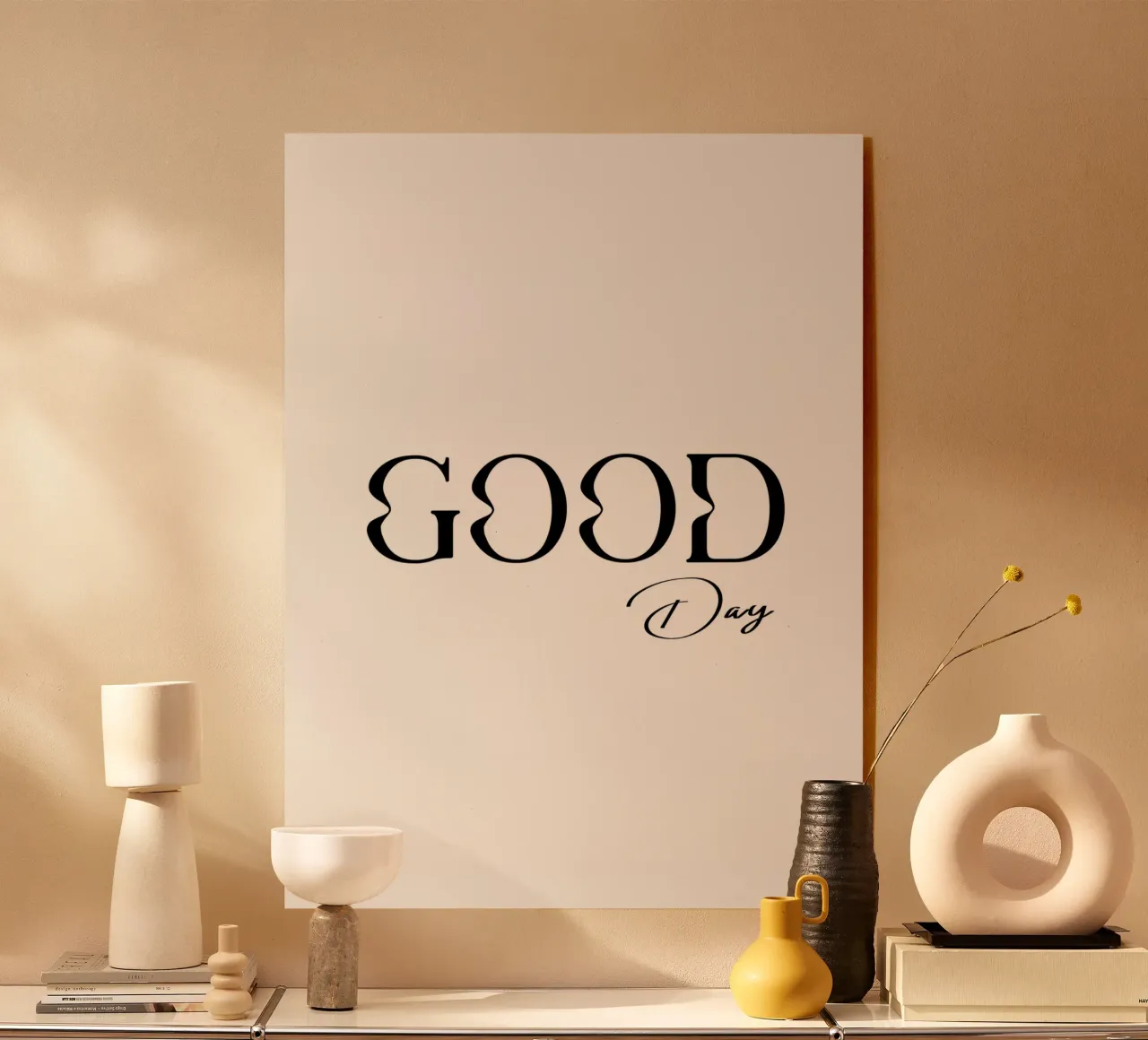 Tipografía simple Good Day metacrilato de YV TYPOGRAPHY