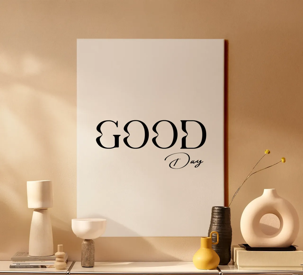 Simple Good Day Typography canvas by YV TYPOGRAPHY