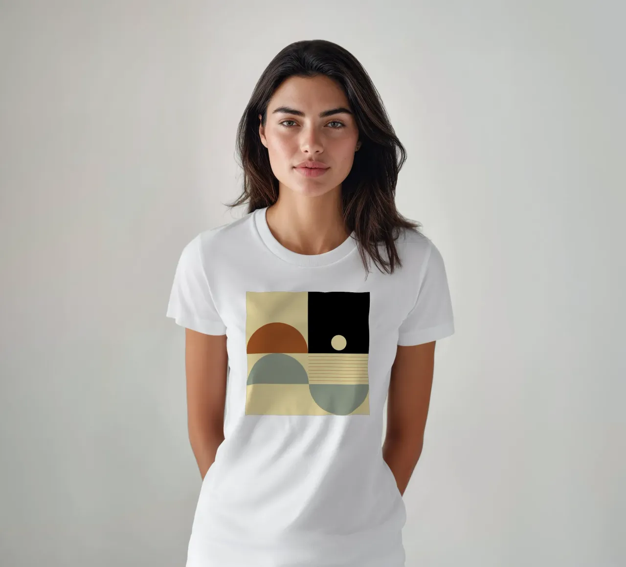 Mid Century Geometric Abstract 19 t-shirt da KHouse Studio