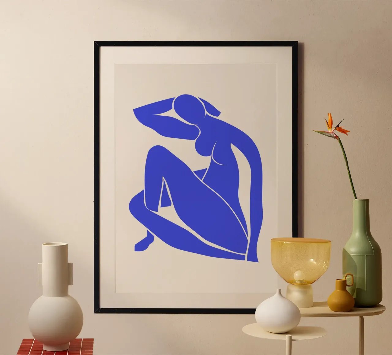 Blue Matisse Cutout Woman hahnemühle de pdigitalprints