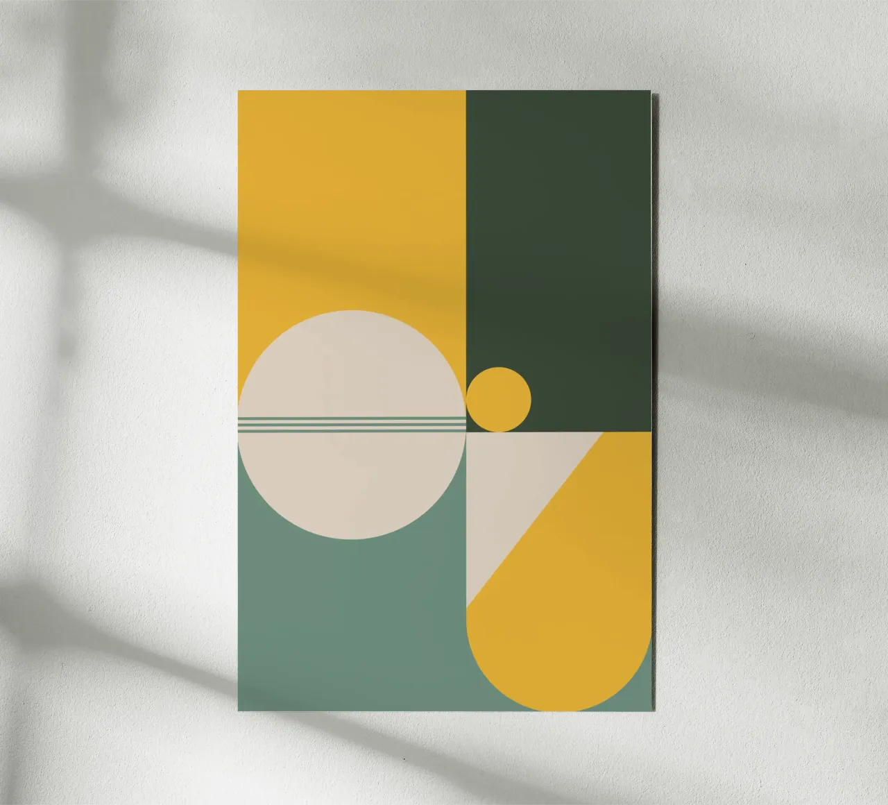 Mid Century Geometric Abstract 20 alluminio dibond da KHouse Studio