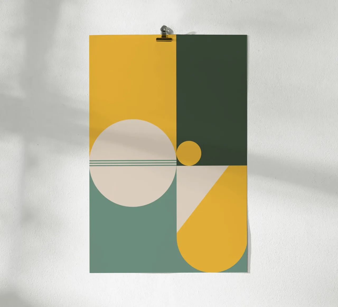 Mid Century Geometric Abstract 20 carta hahnemühle da KHouse Studio