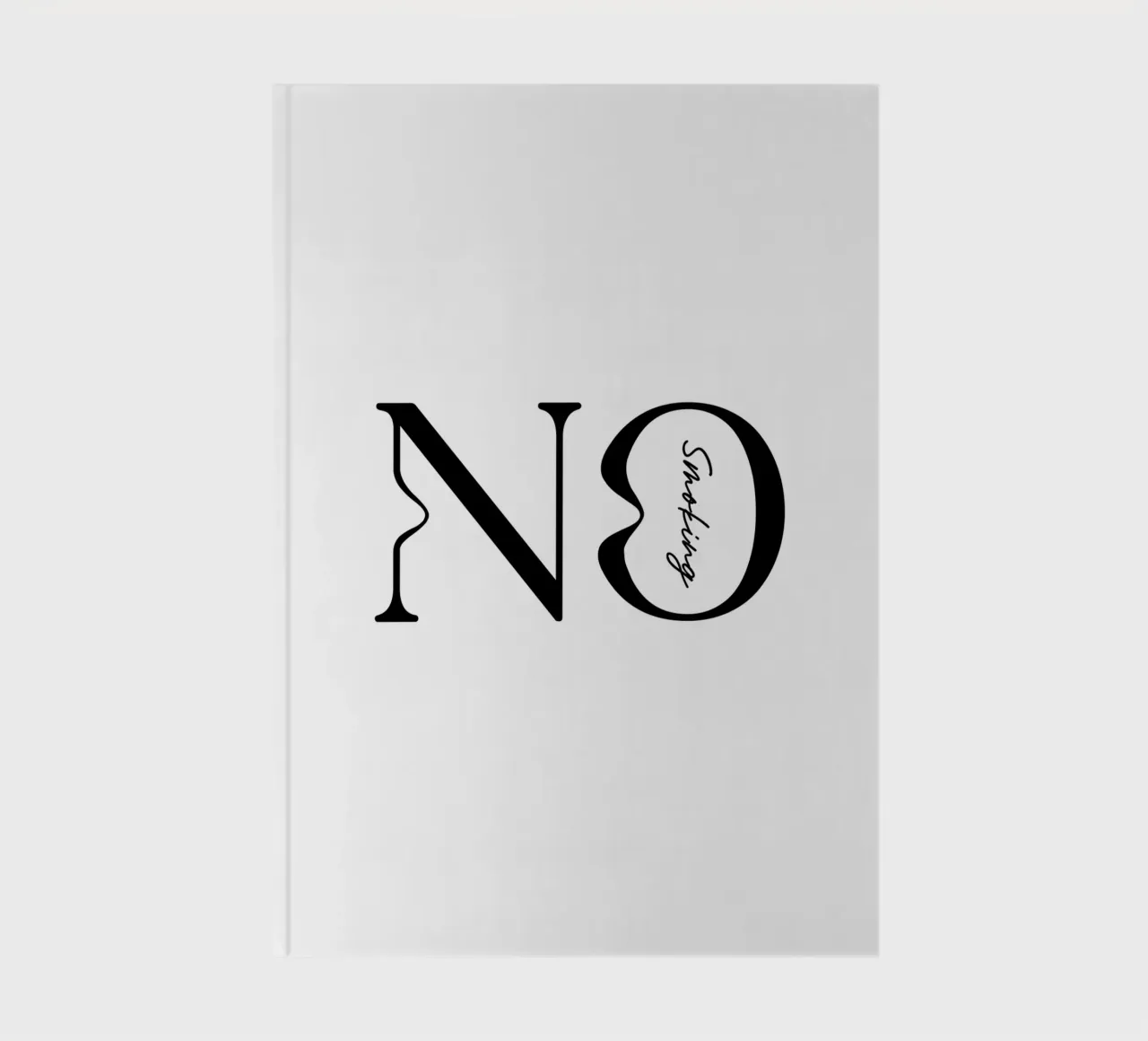 Simple No Smoking Typography notebook by YV TYPOGRAPHY