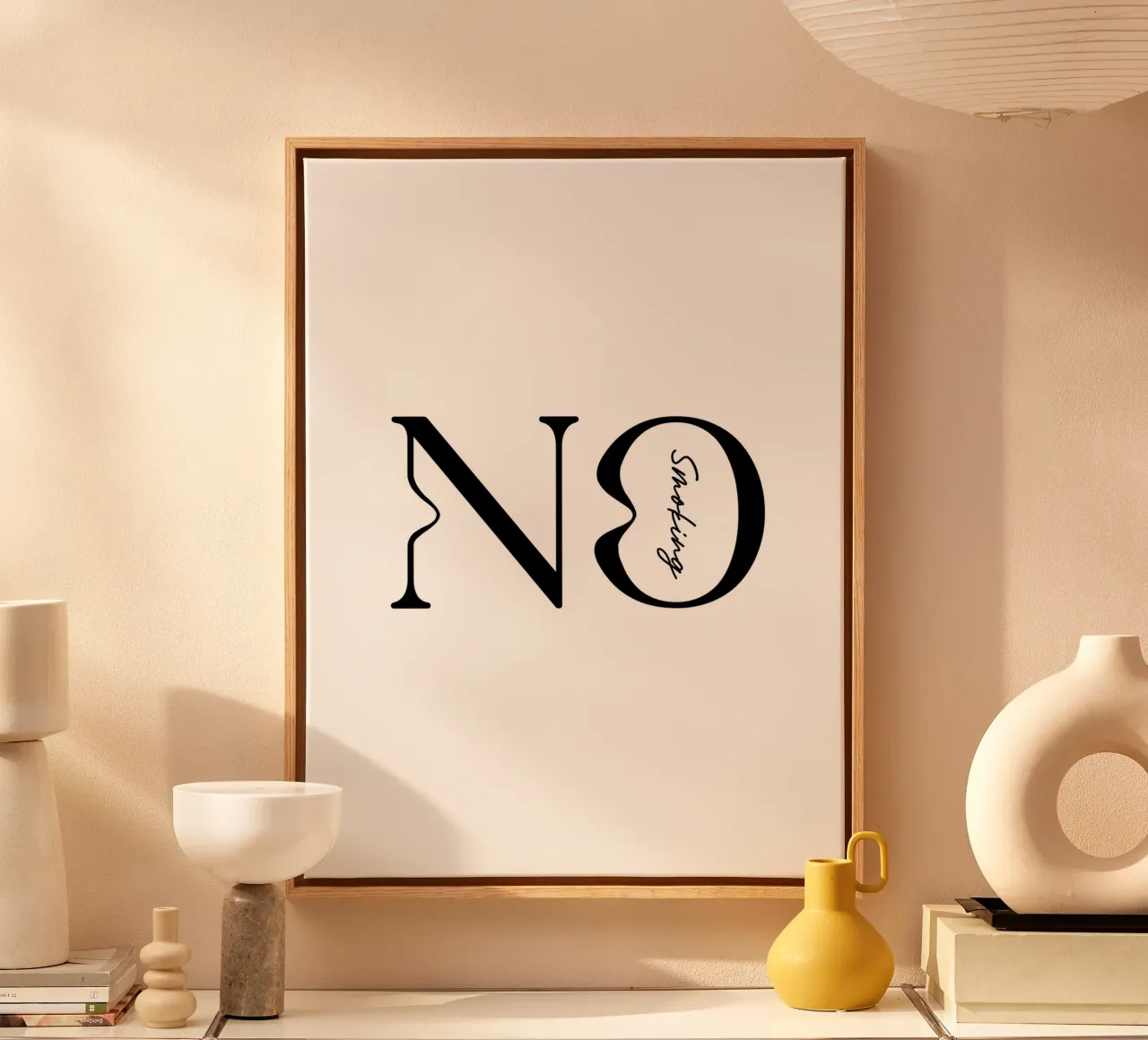 Tipografia semplice No Smoking tela con Cornice a cassetta da YV TYPOGRAPHY