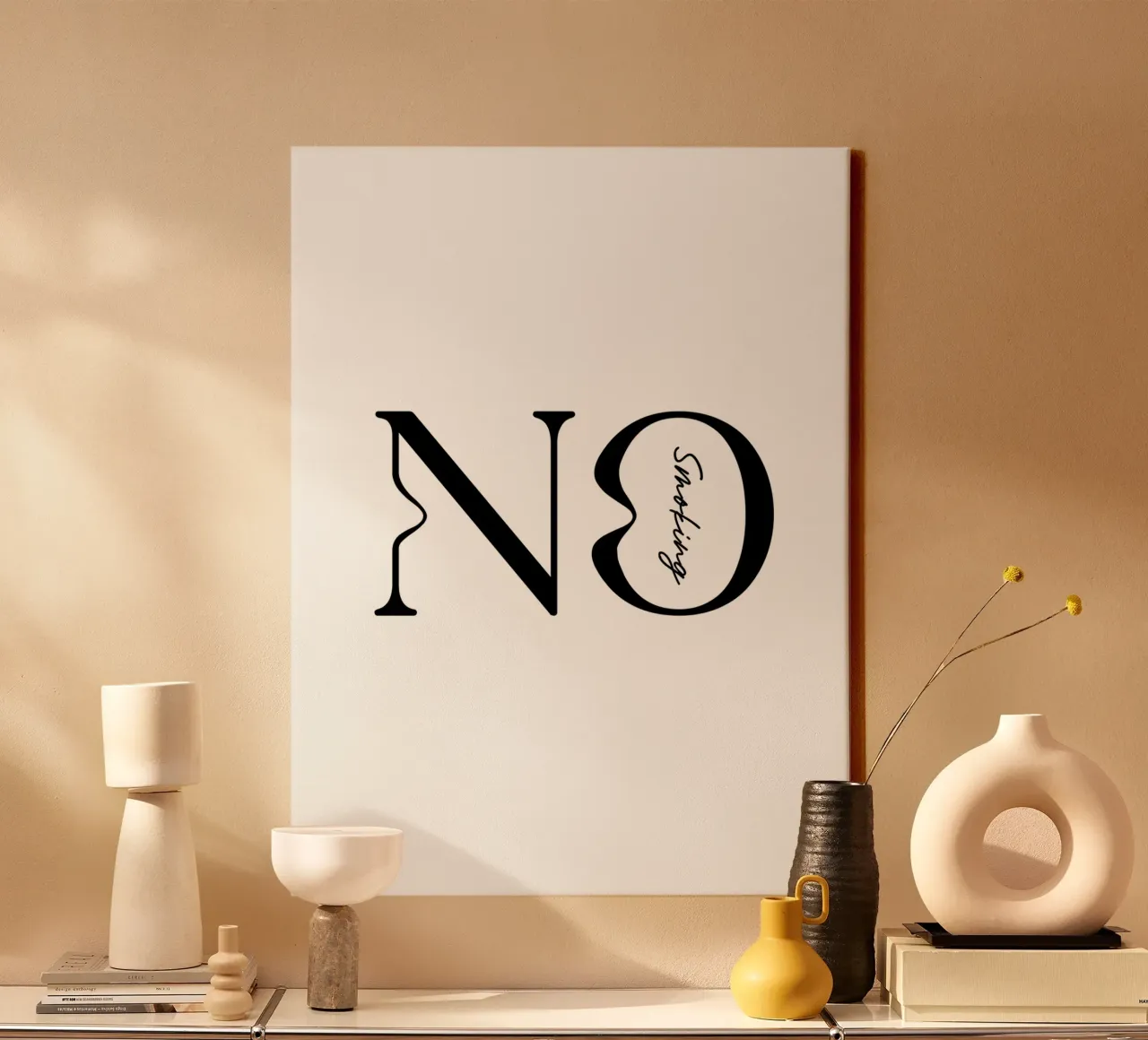 Tipografia semplice No Smoking tela con Cornice a cassetta da YV TYPOGRAPHY
