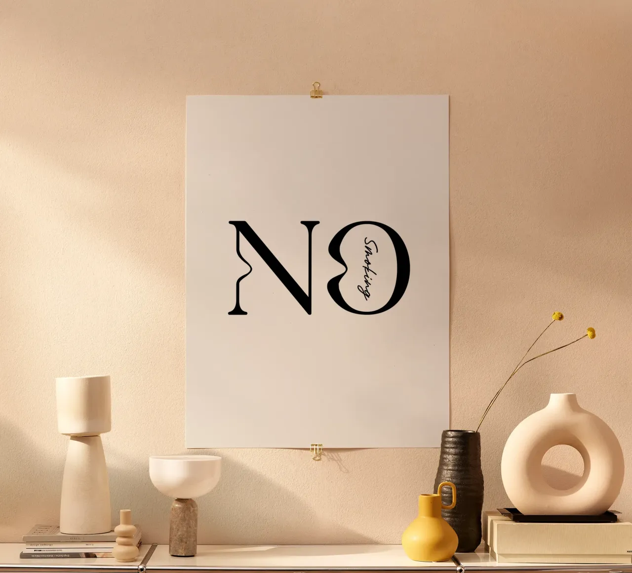 Tipografia semplice No Smoking carta hahnemühle da YV TYPOGRAPHY