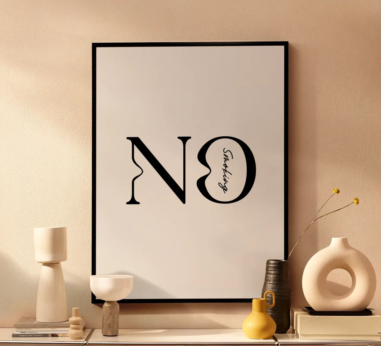 Tipografia semplice No Smoking carta hahnemühle da YV TYPOGRAPHY