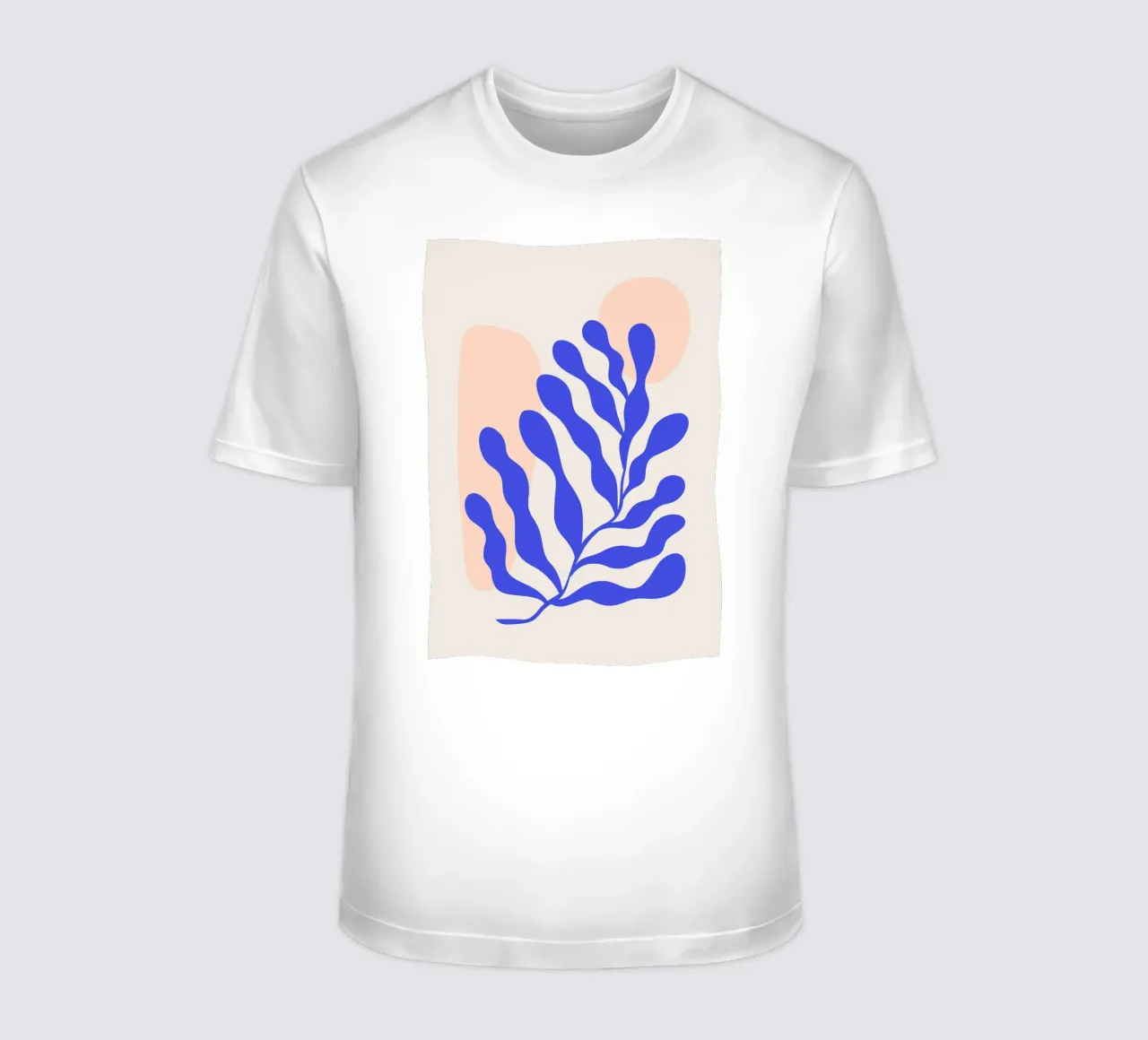 Navy Blue Abstract Botanical Art t-shirt by pdigitalprints