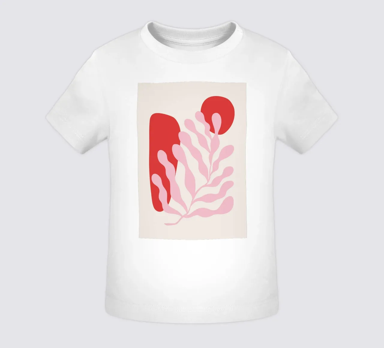Arte botánico abstracto rojo y rosa camiseta de bebé de pdigitalprints