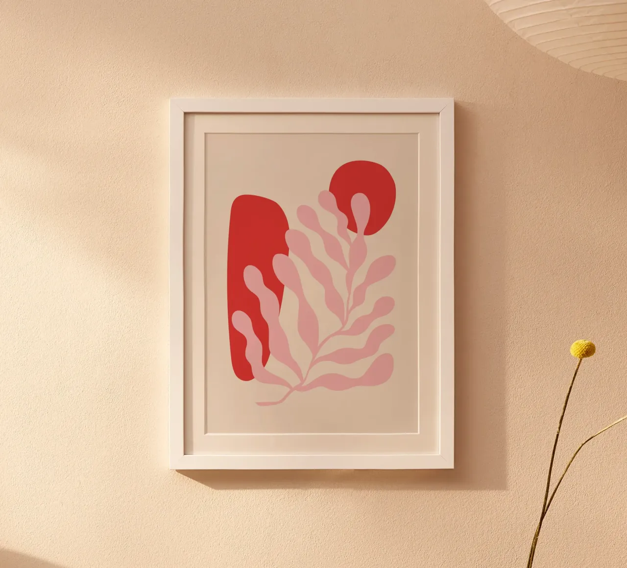 Red and Pink Abstract Botanical Art hahnemühle by pdigitalprints