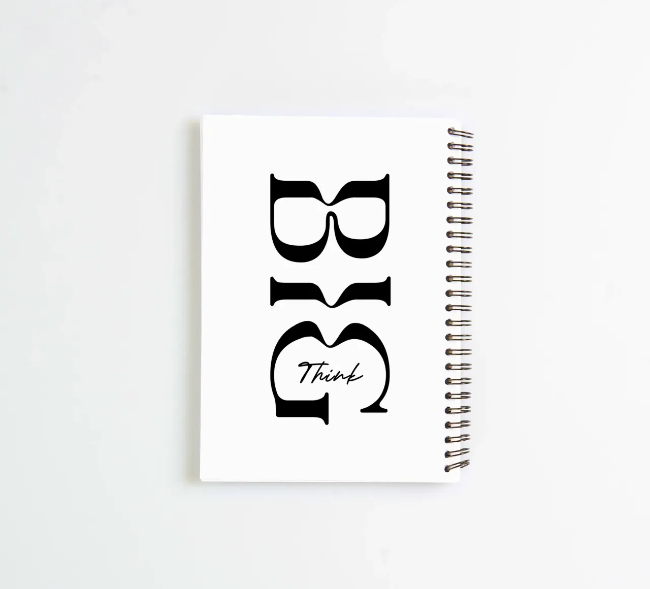 Big Think Simple Typography spiral notebook by YV TYPOGRAPHY