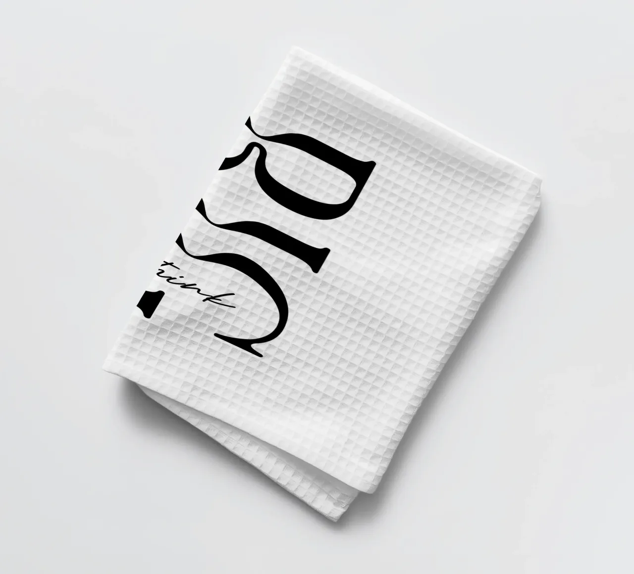 Pensare in grande Tipografia semplice canovaccio da cucina da YV TYPOGRAPHY