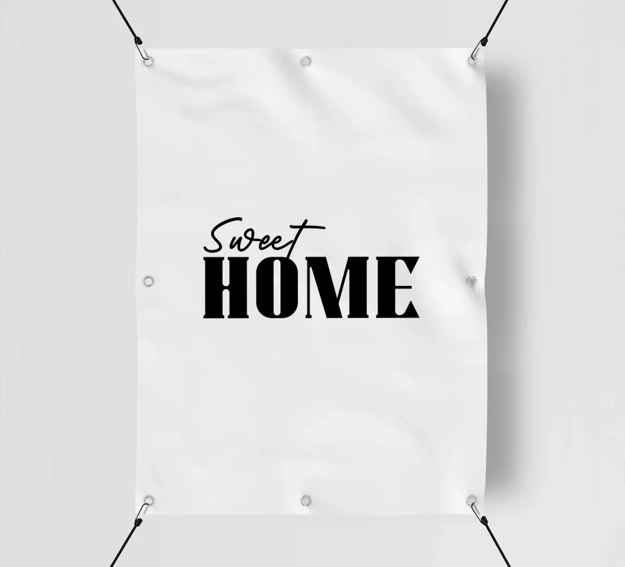 Sweet Home Tipografia semplice telo in pvc da YV TYPOGRAPHY