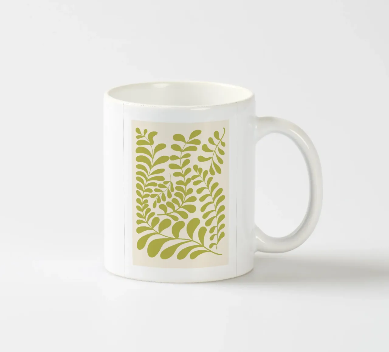 Salie groene botanische abstracte kunst keramische mok van pdigitalprints