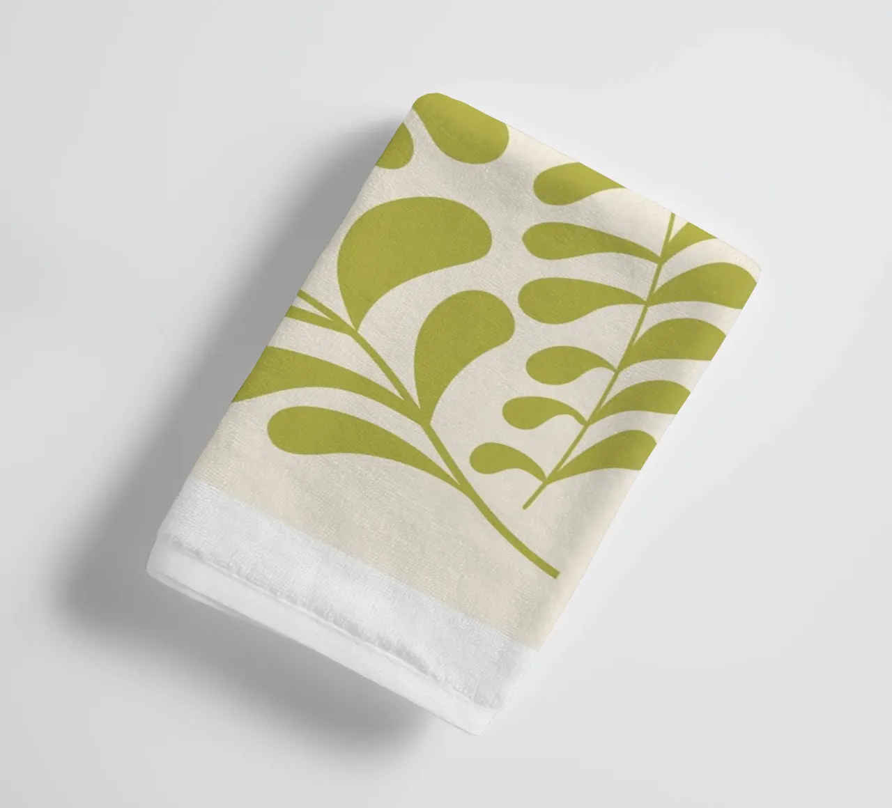 Sage green botanical abstract art towel by pdigitalprints