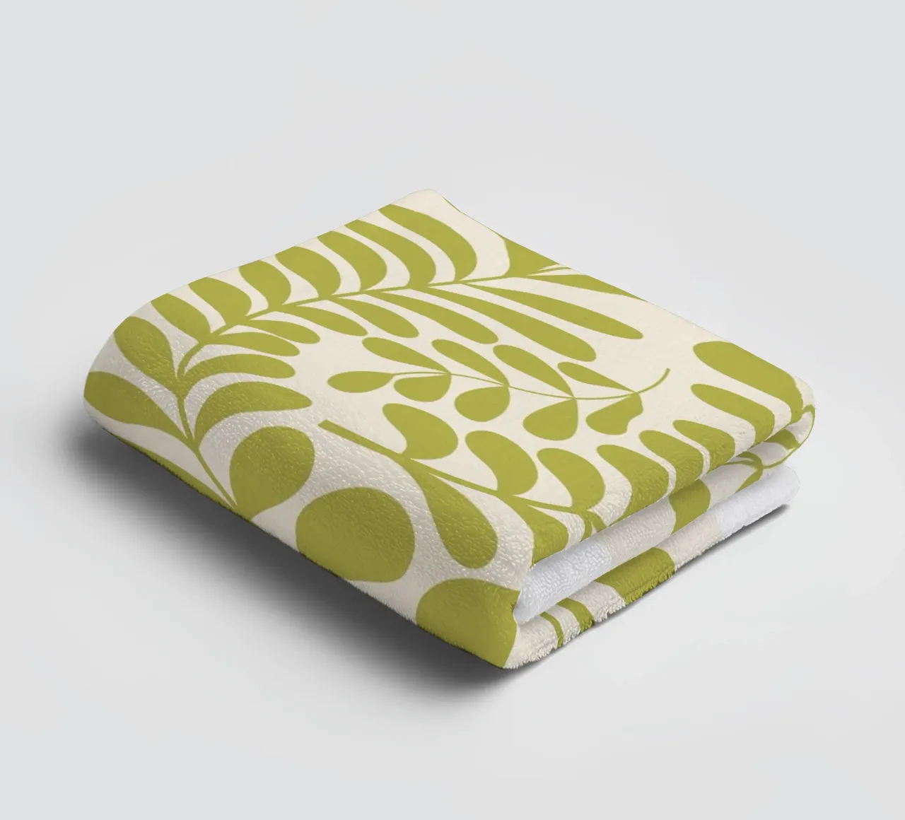 Sage green botanical abstract art towel by pdigitalprints