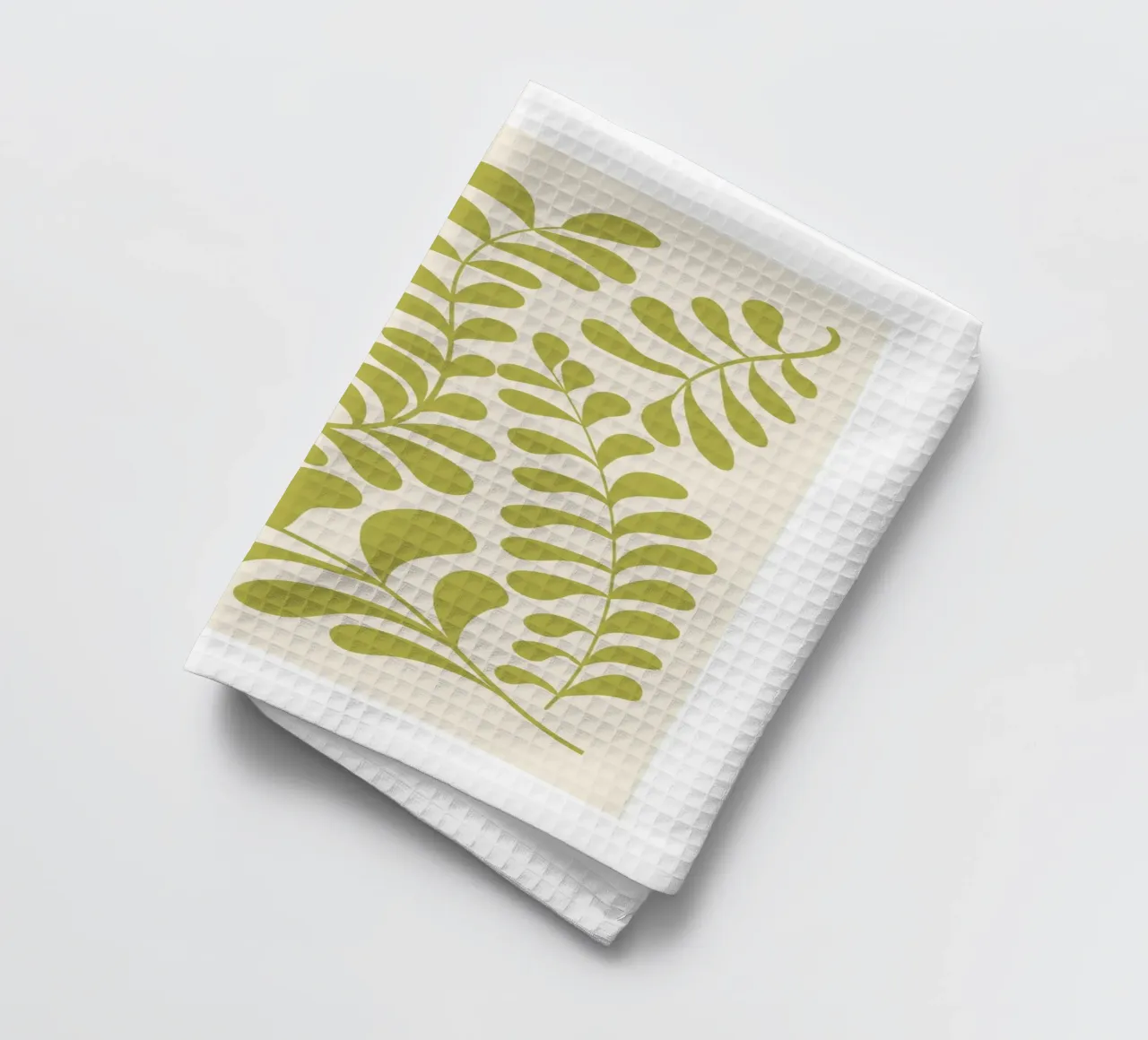 Art abstrait botanique vert sauge torchon de pdigitalprints