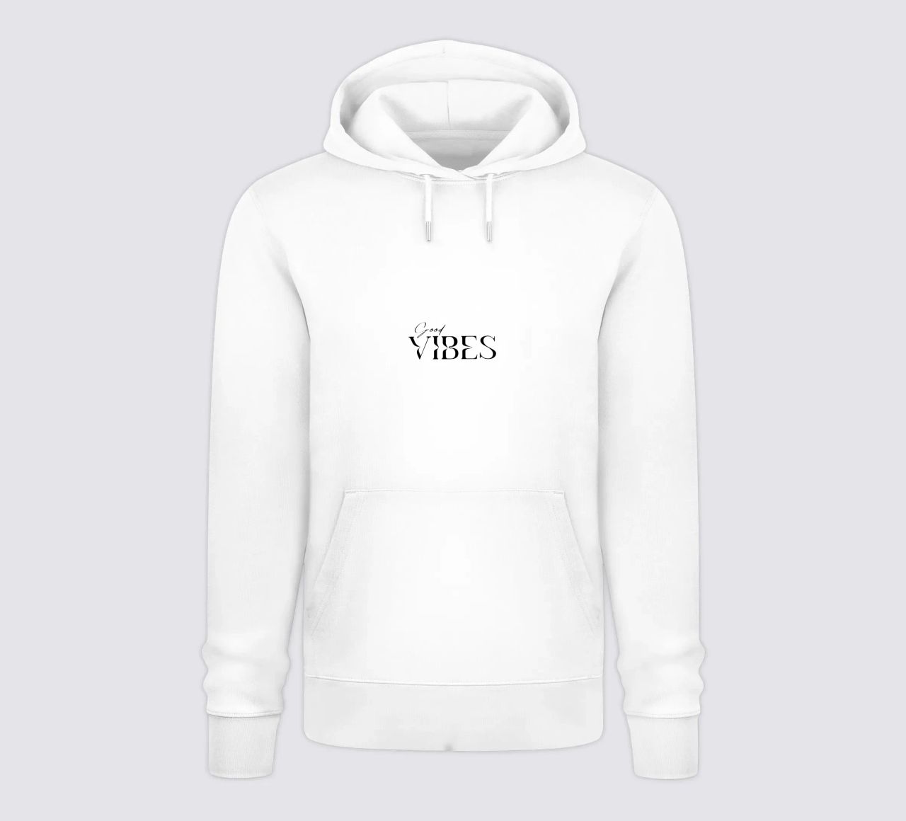 Semplice tipografia Good Vibes felpa con cappuccio da YV TYPOGRAPHY