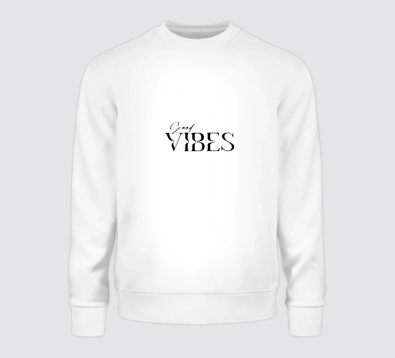 Semplice tipografia Good Vibes felpa da YV TYPOGRAPHY