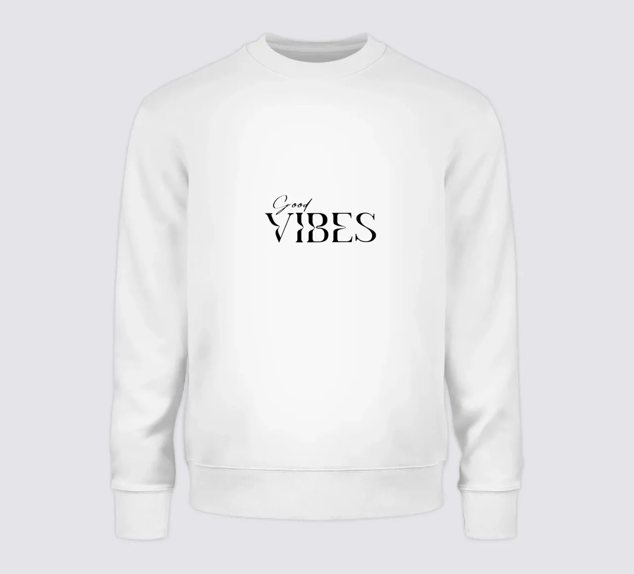 Semplice tipografia Good Vibes felpa da YV TYPOGRAPHY