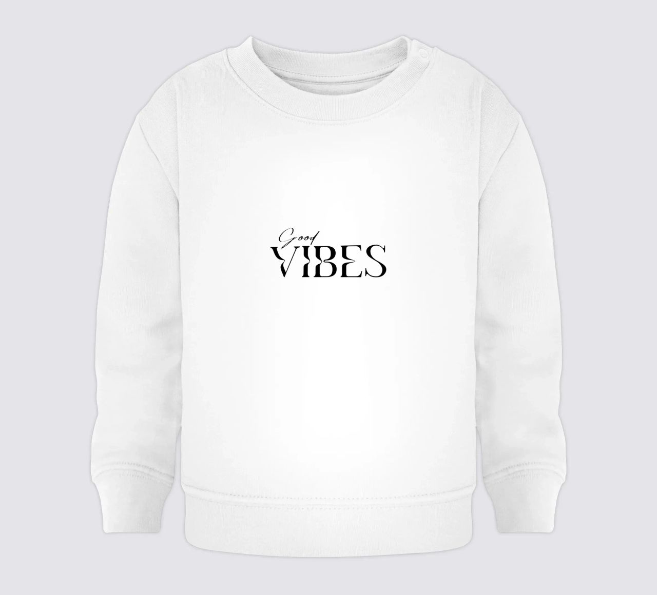 Semplice tipografia Good Vibes felpa neonato da YV TYPOGRAPHY