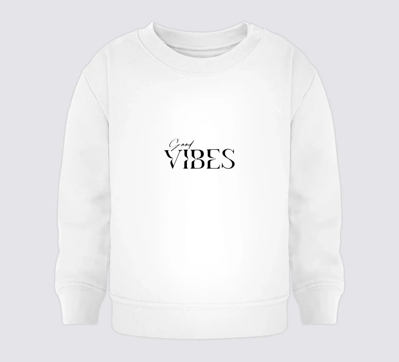 Tipografía sencilla Good Vibes sudadera de bebé de YV TYPOGRAPHY