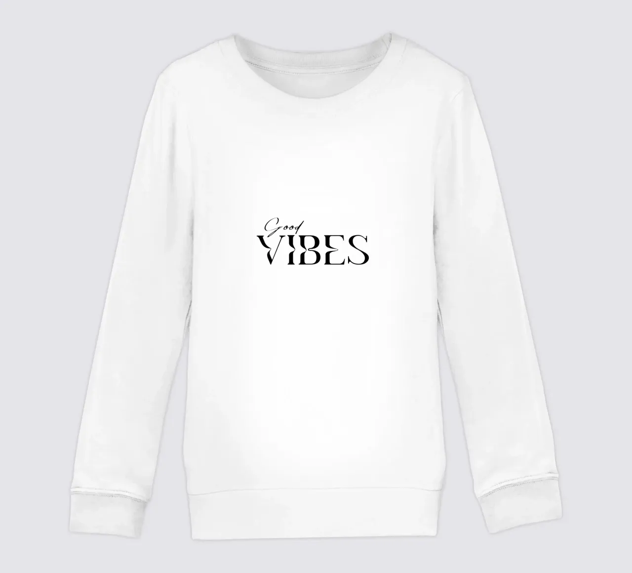 Semplice tipografia Good Vibes felpa bambino da YV TYPOGRAPHY