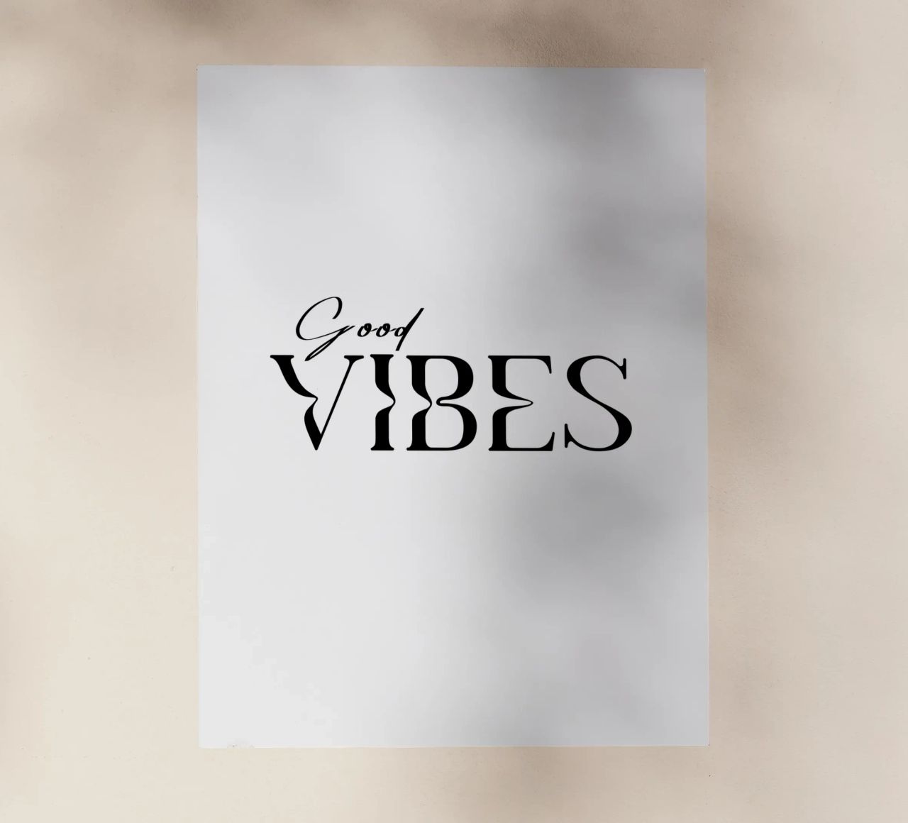 Semplice tipografia Good Vibes pellicola backlit da YV TYPOGRAPHY