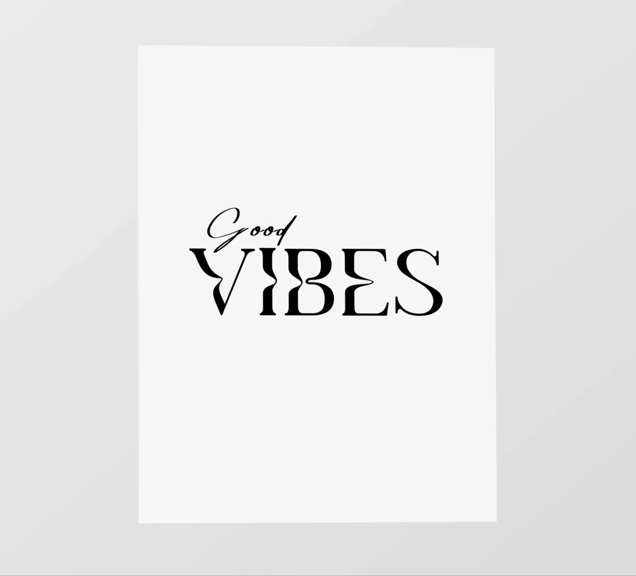 Semplice tipografia Good Vibes pellicola backlit da YV TYPOGRAPHY