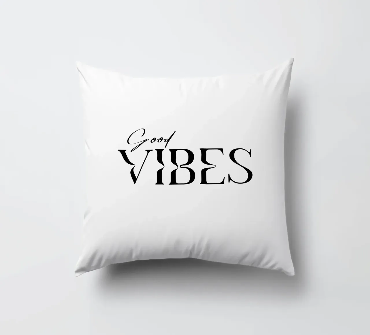 Semplice tipografia Good Vibes cuscino da YV TYPOGRAPHY