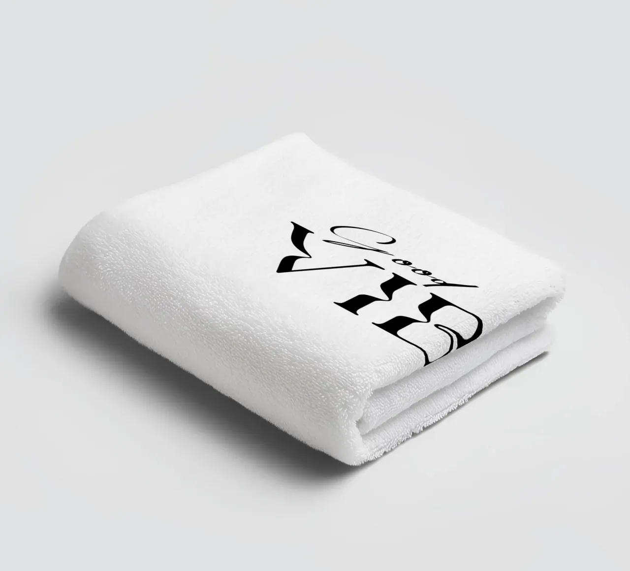 Semplice tipografia Good Vibes asciugamano da bagno da YV TYPOGRAPHY