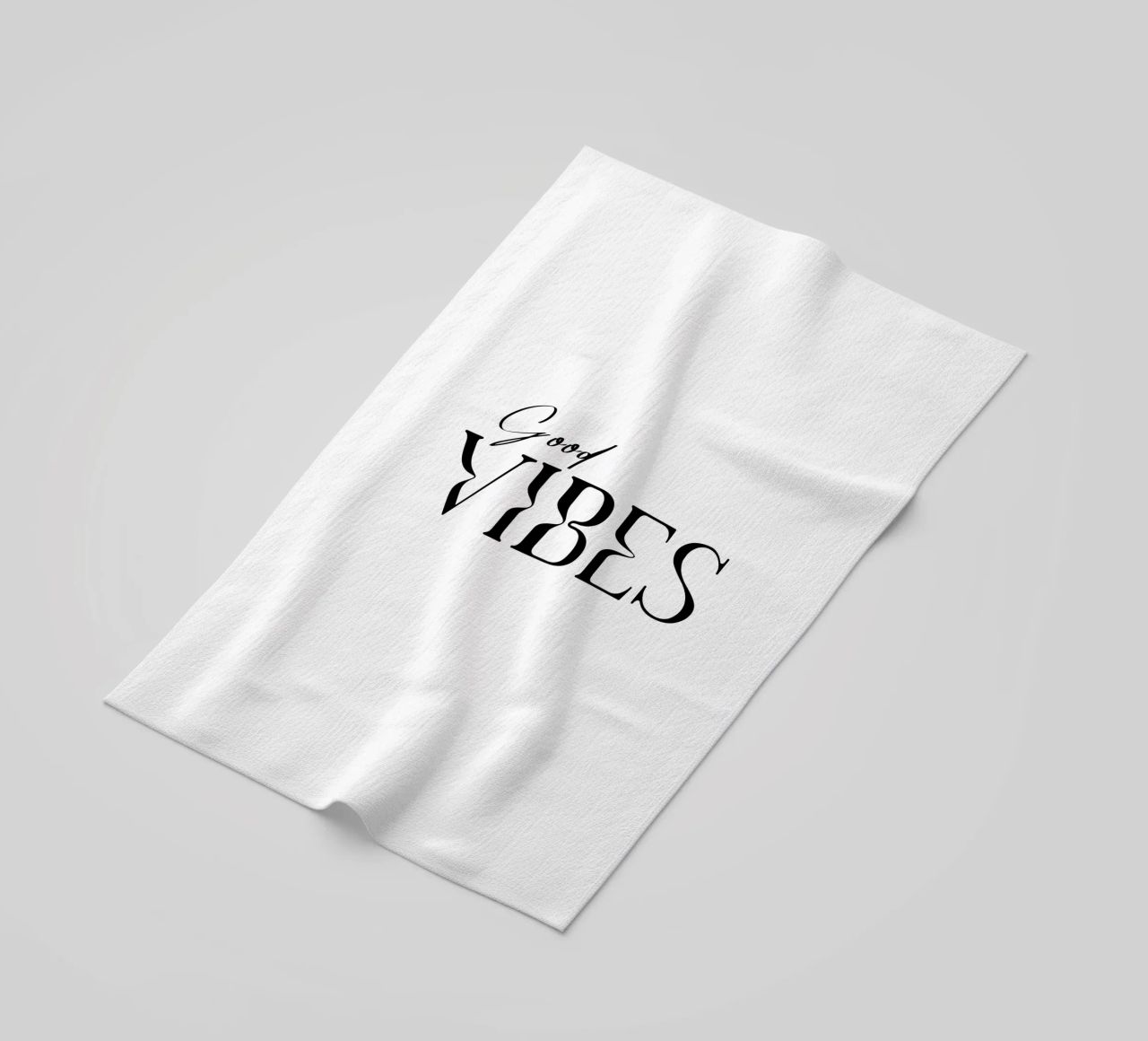 Semplice tipografia Good Vibes telo mare da YV TYPOGRAPHY