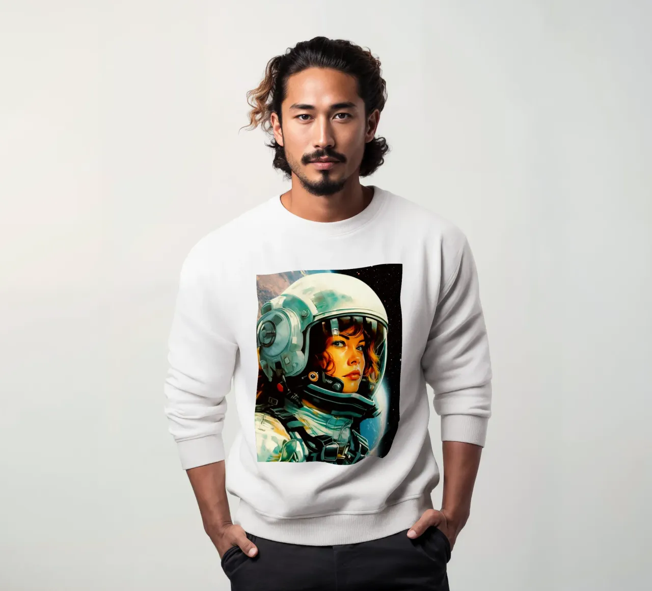 Ritratto di un esploratore spaziale felpa da Taudalpoi