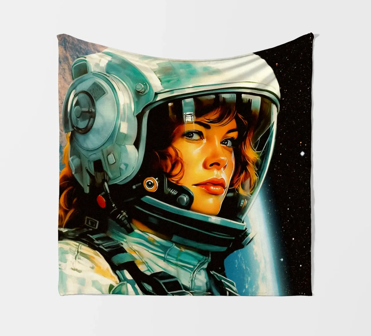 Ritratto di un esploratore spaziale coperta in pile da Taudalpoi