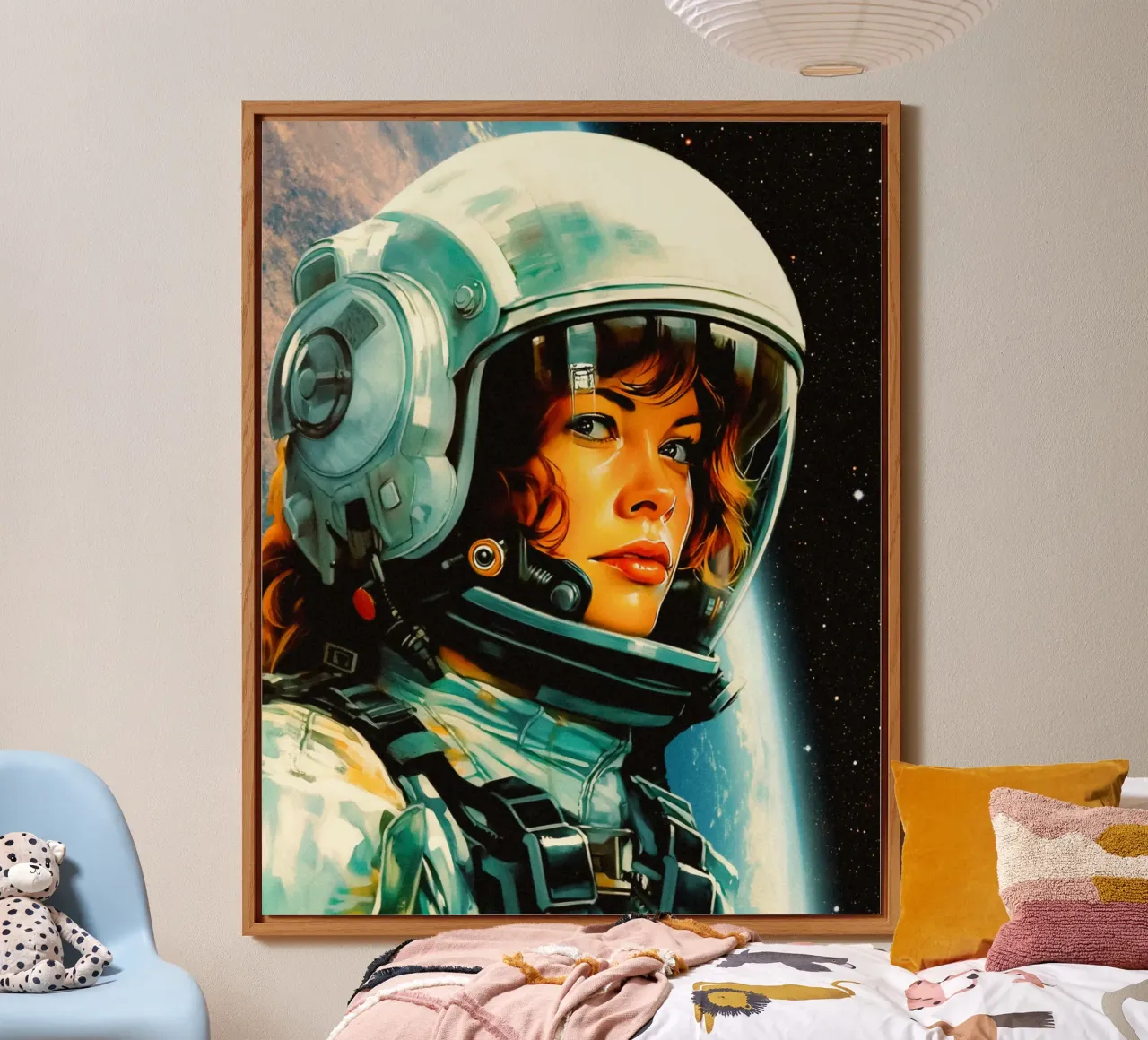 Ritratto di un esploratore spaziale alluminio dibond da Taudalpoi