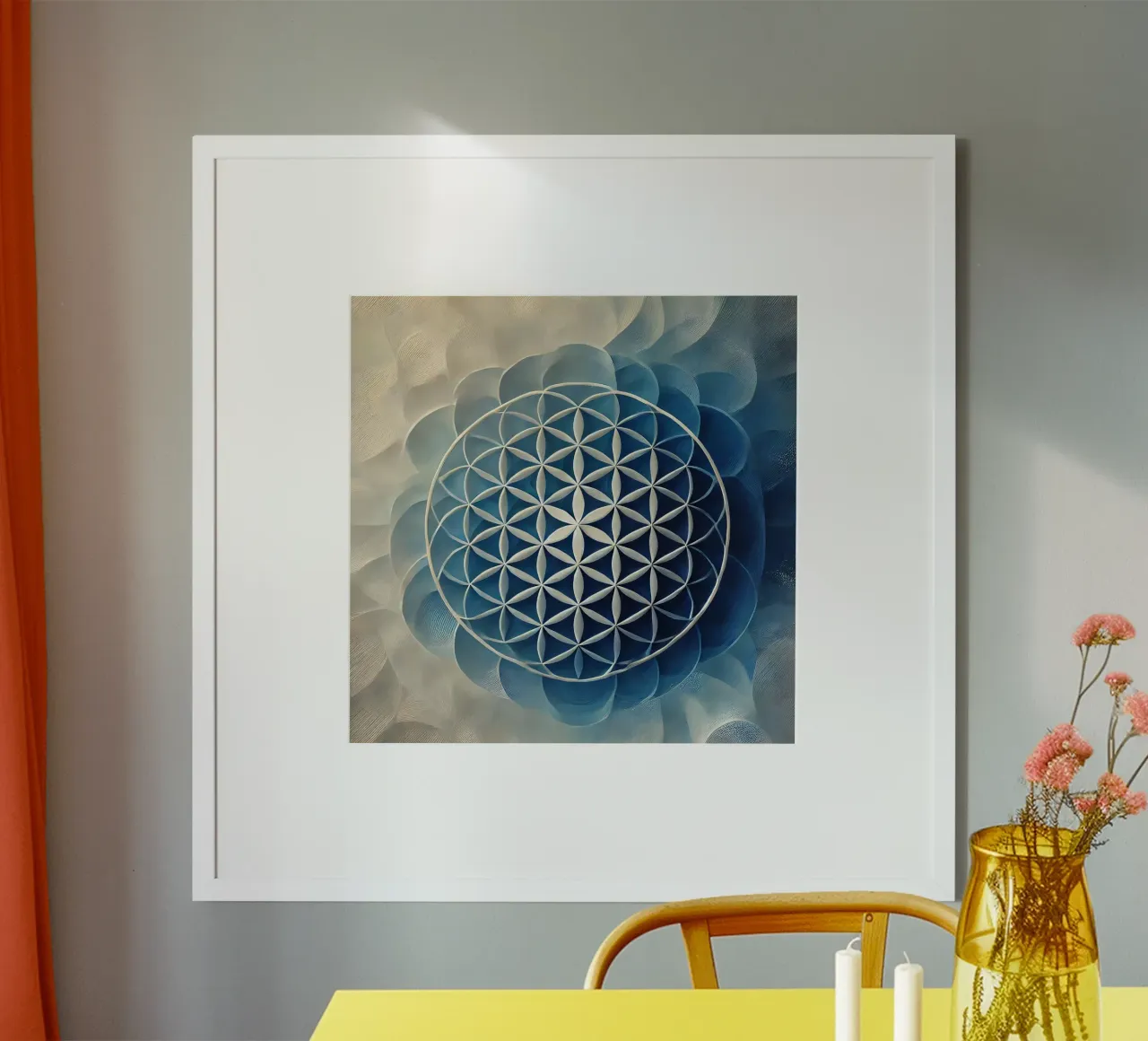 Blume des Lebens blau Poster von spiritual