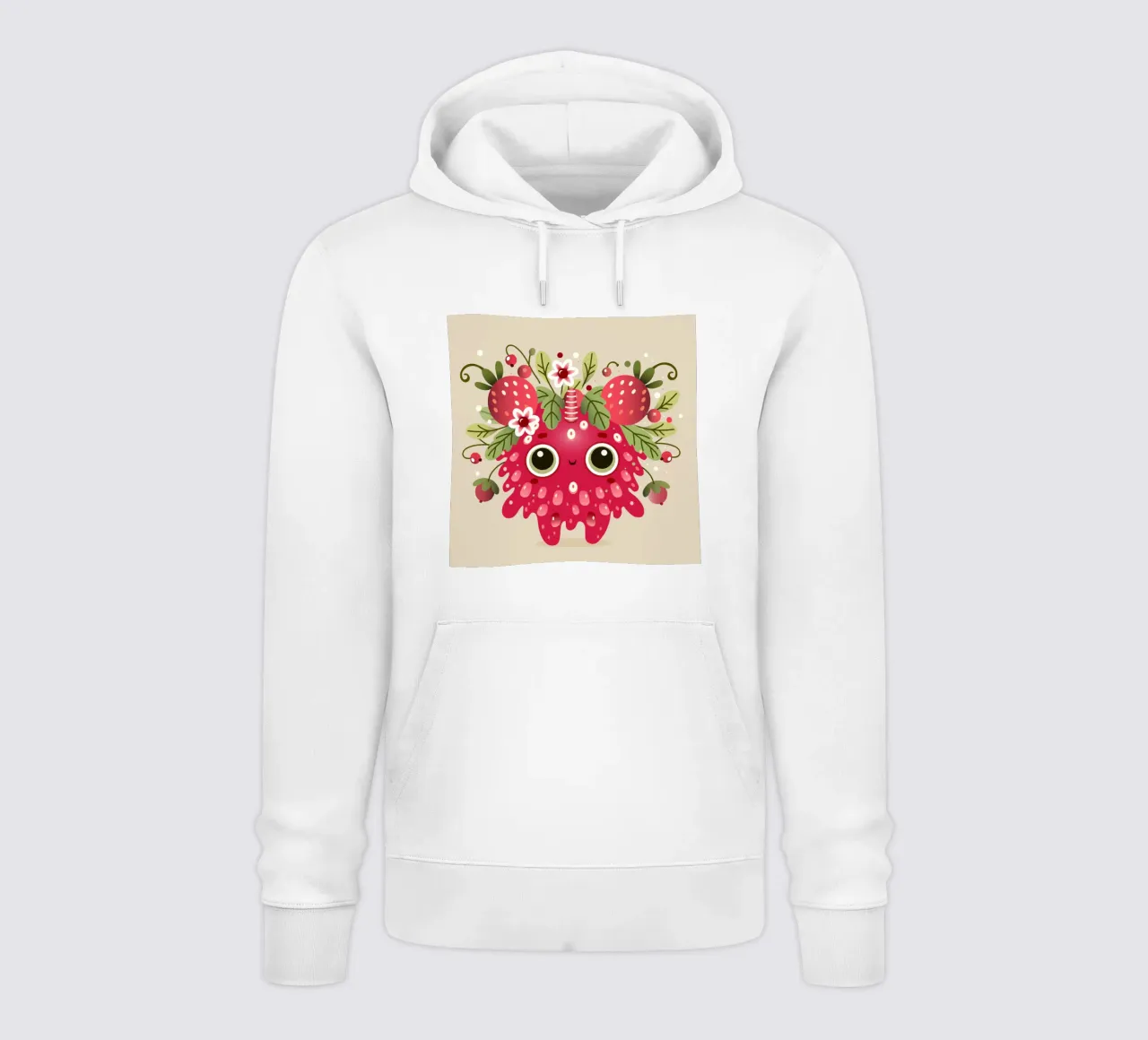 Simpatico mostro di lamponi con frutta e foglie felpa con cappuccio da namosh