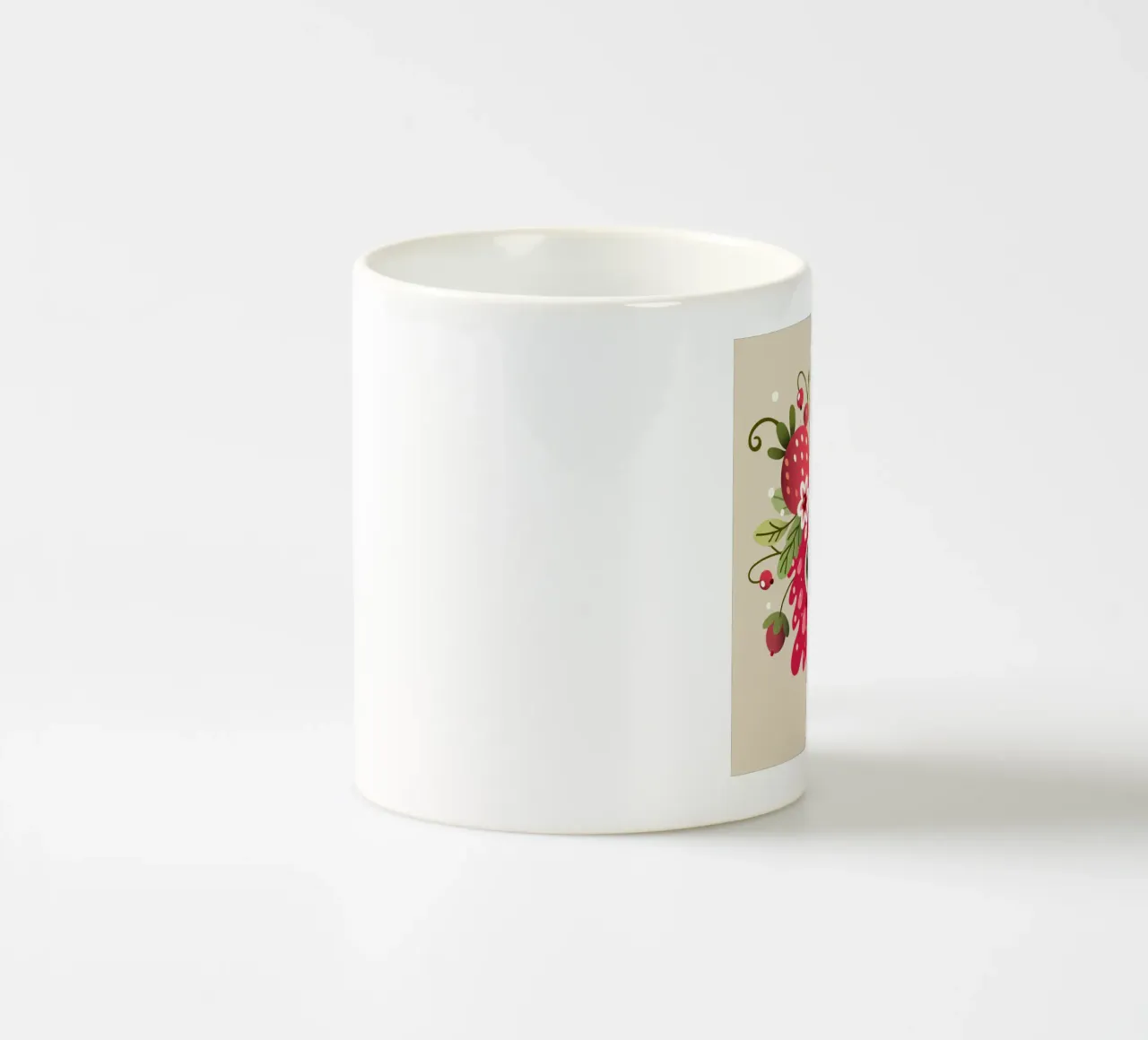 Simpatico mostro di lamponi con frutta e foglie tazza in ceramica da namosh