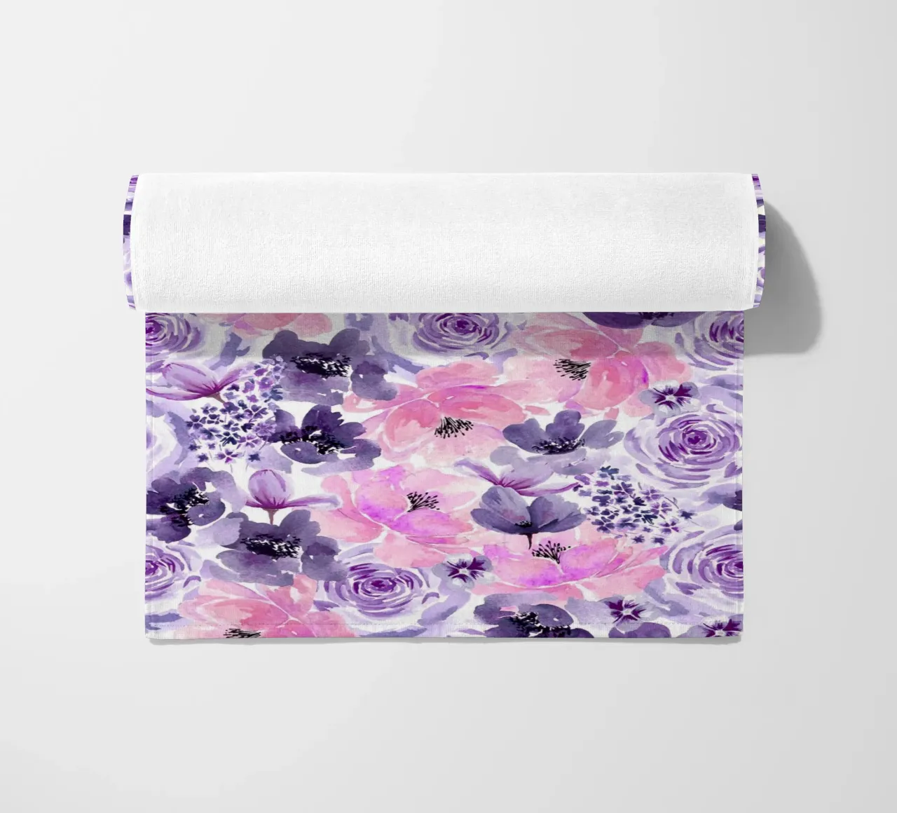 Floral Chaos Purple Small Pattern telo mare da anisillustration