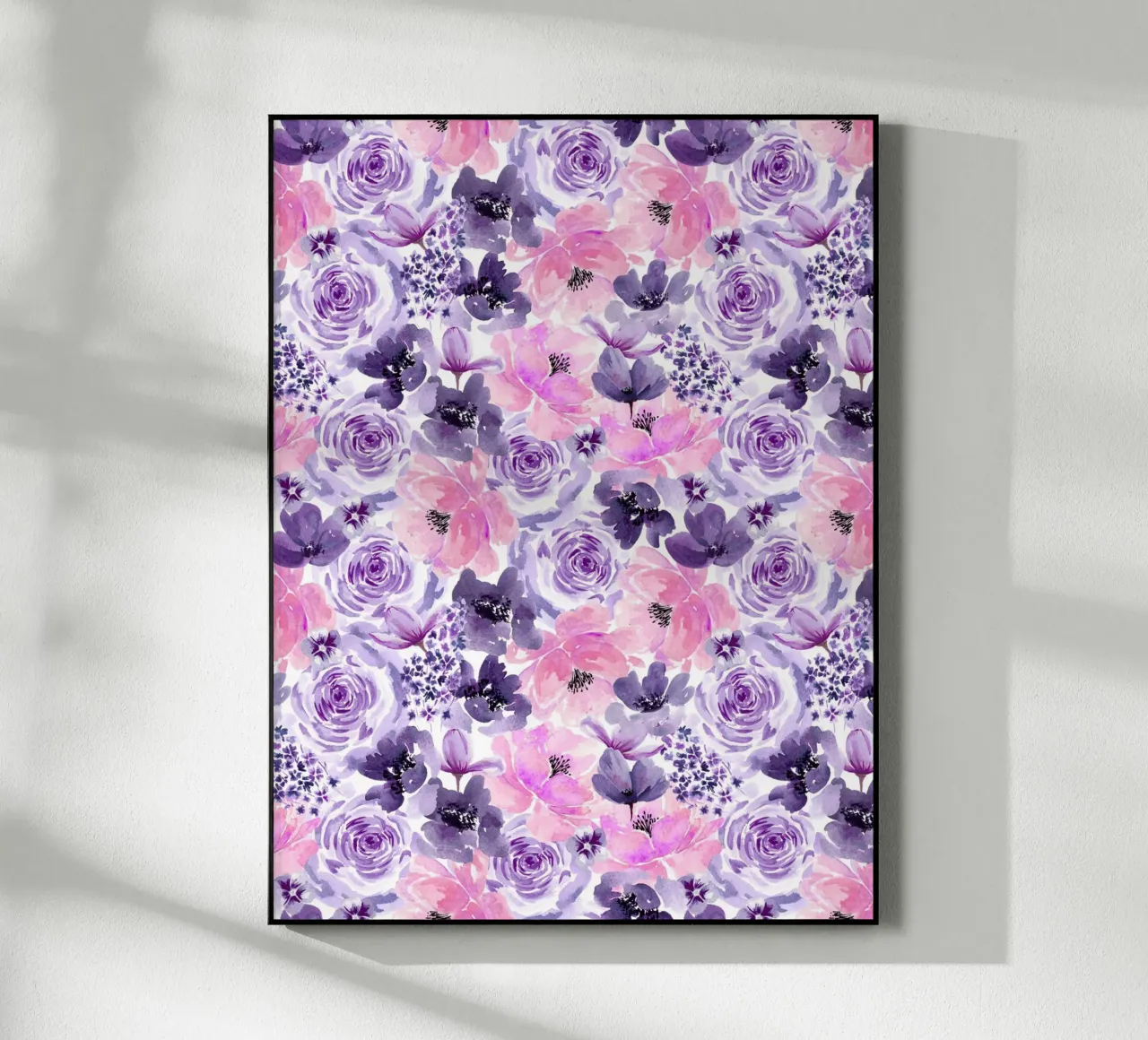 Floral Chaos Purple Small Pattern plexiglass da anisillustration
