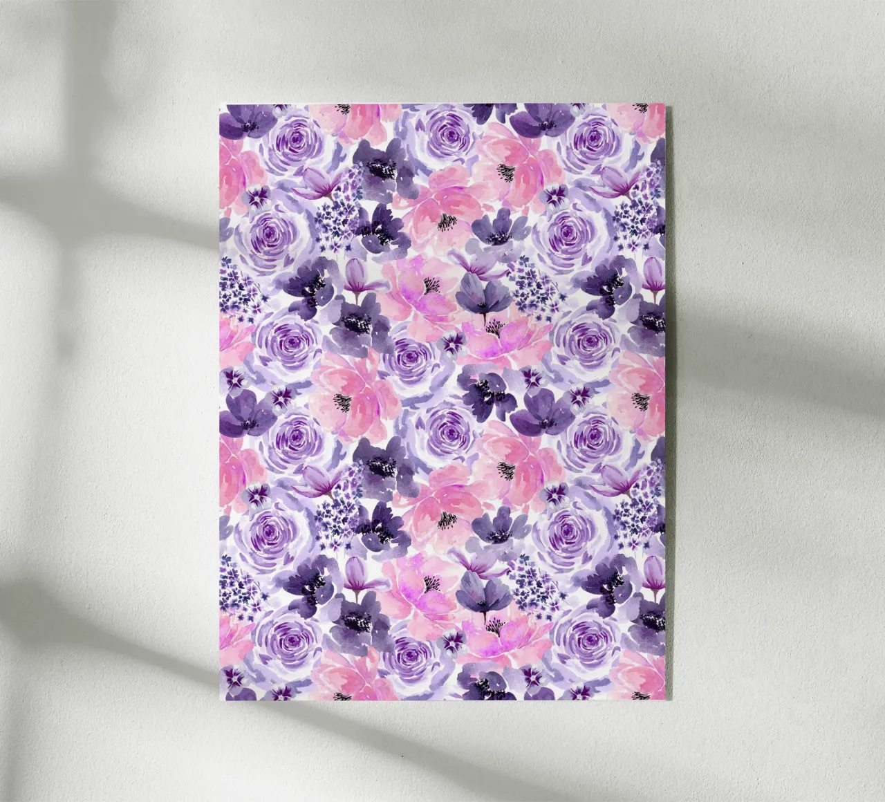 Floral Chaos Purple Small Pattern plexiglass da anisillustration