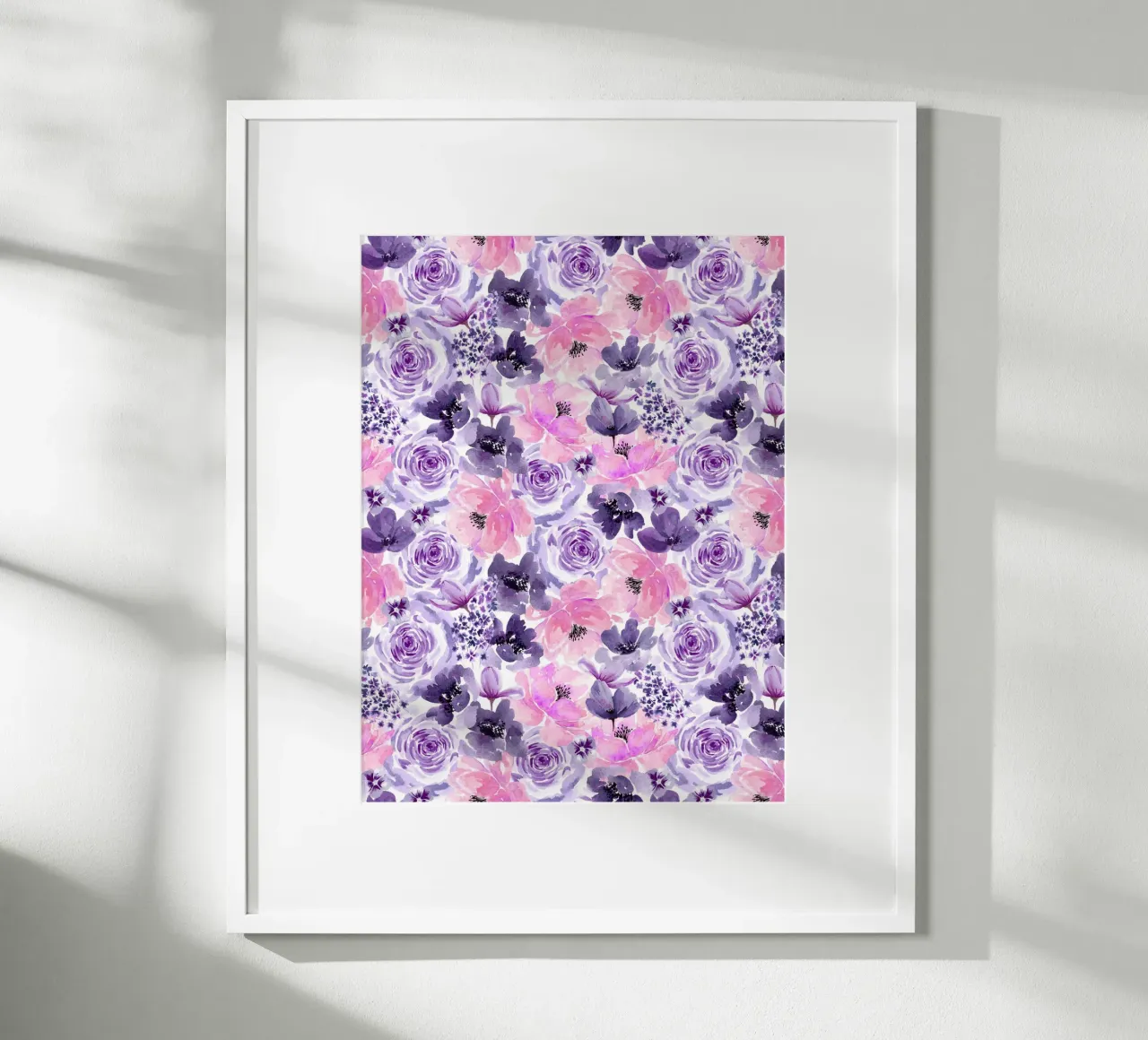 Floral Chaos Purple Small Pattern carta hahnemühle da anisillustration