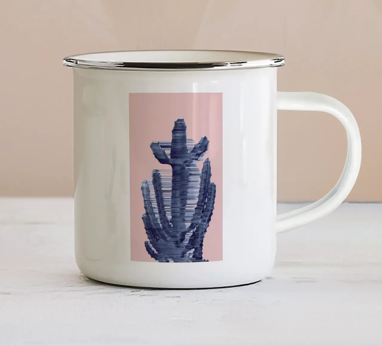 Supersonic Serene Cactus taza de esmalte de Adam Priester