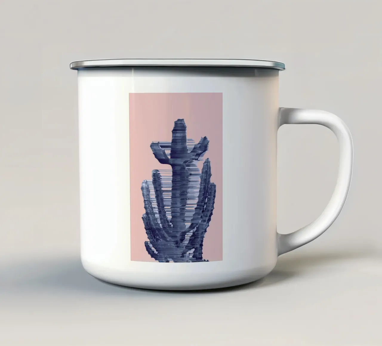 Supersonic Serene Cactus taza de esmalte de Adam Priester