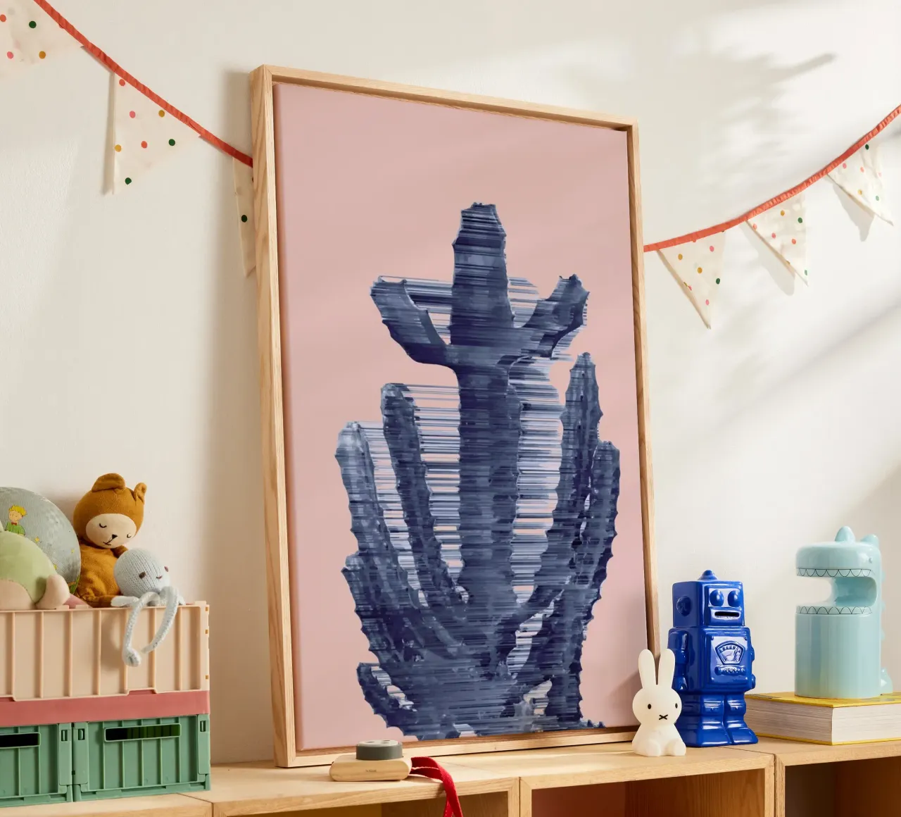 Supersonic Serene Cactus canvas met Baklijst van Adam Priester